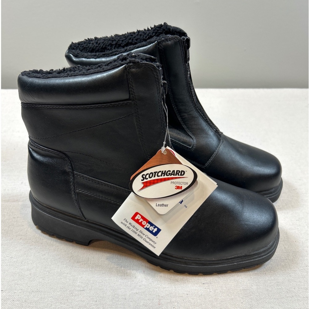 Propet Amalthea WB101 Womens 11 X 2E Black Leather Waterproof Winter Boots NWT
